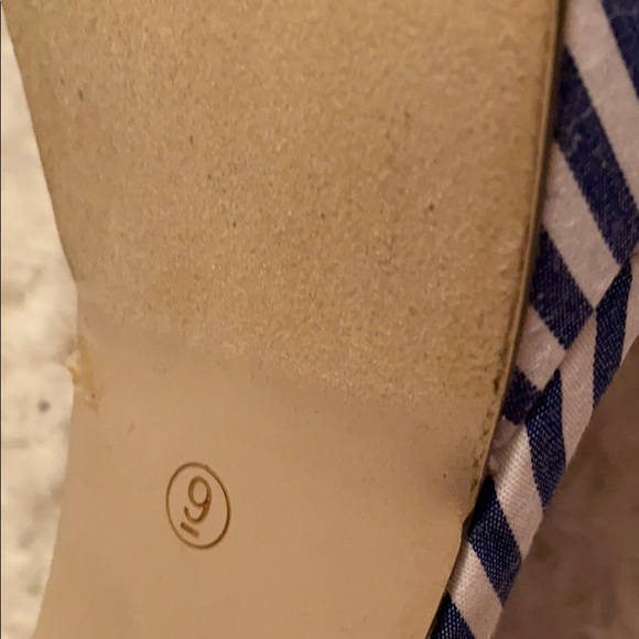 It’s High Heel Denim Striped Shoes Size 9 - Picture 6 of 8